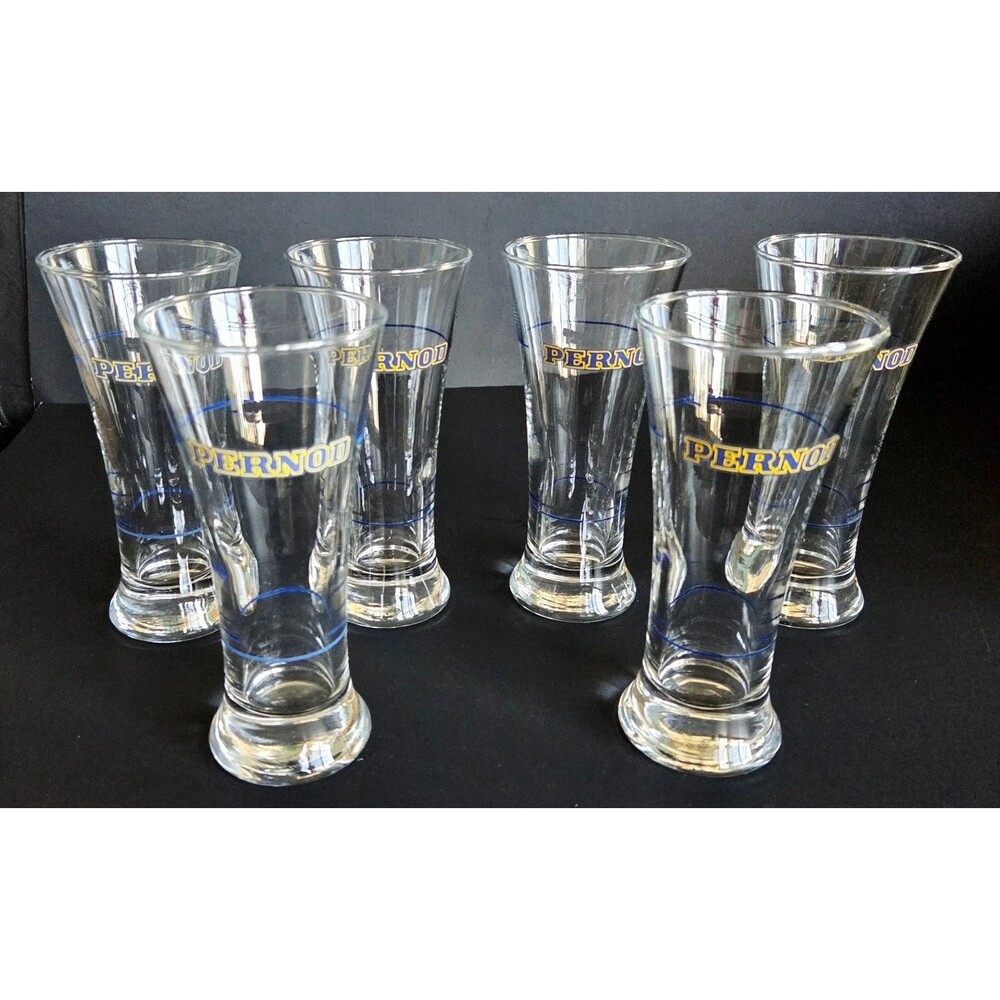 Vintage Pernod Apéritif Glasses by Durobor – Galéjade Set of 6 in Original Box